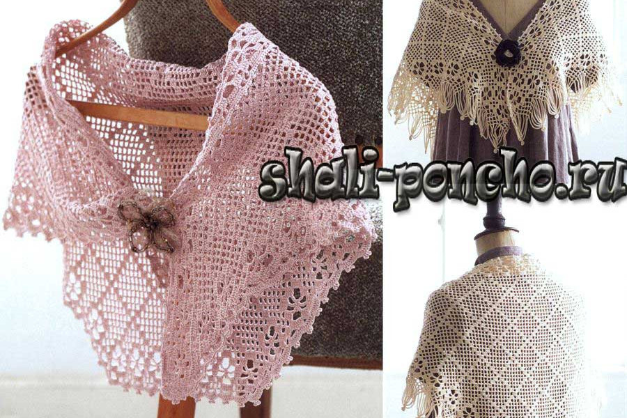 Mini Shali Две небольших шали по одной схеме